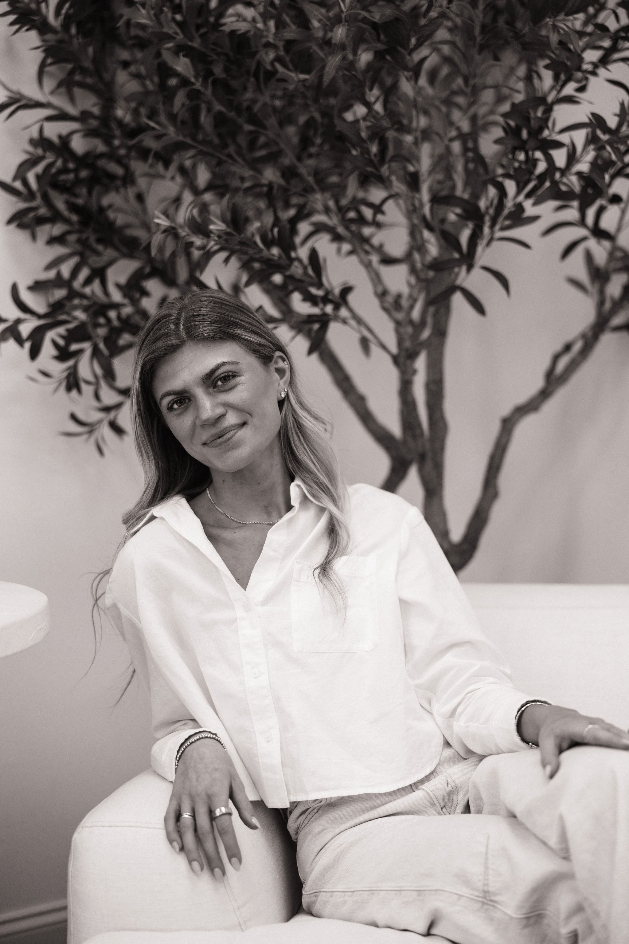 Audrey Noble seated portrait