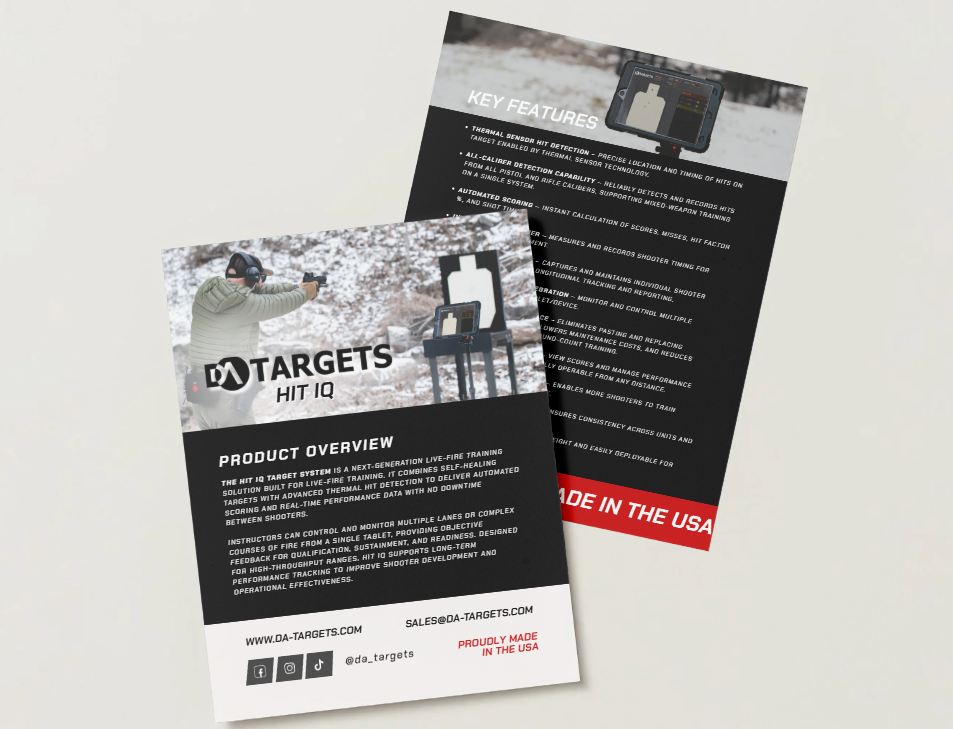 DA Targets HIT IQ product overview flyer