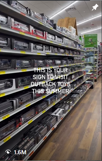Outback Toys aisle reel overlay: this is your sign to visit this summer