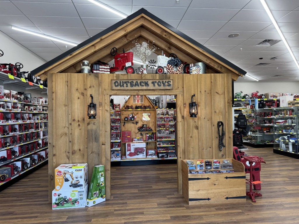 Outback Toys Lititz store with rustic wooden barn facade