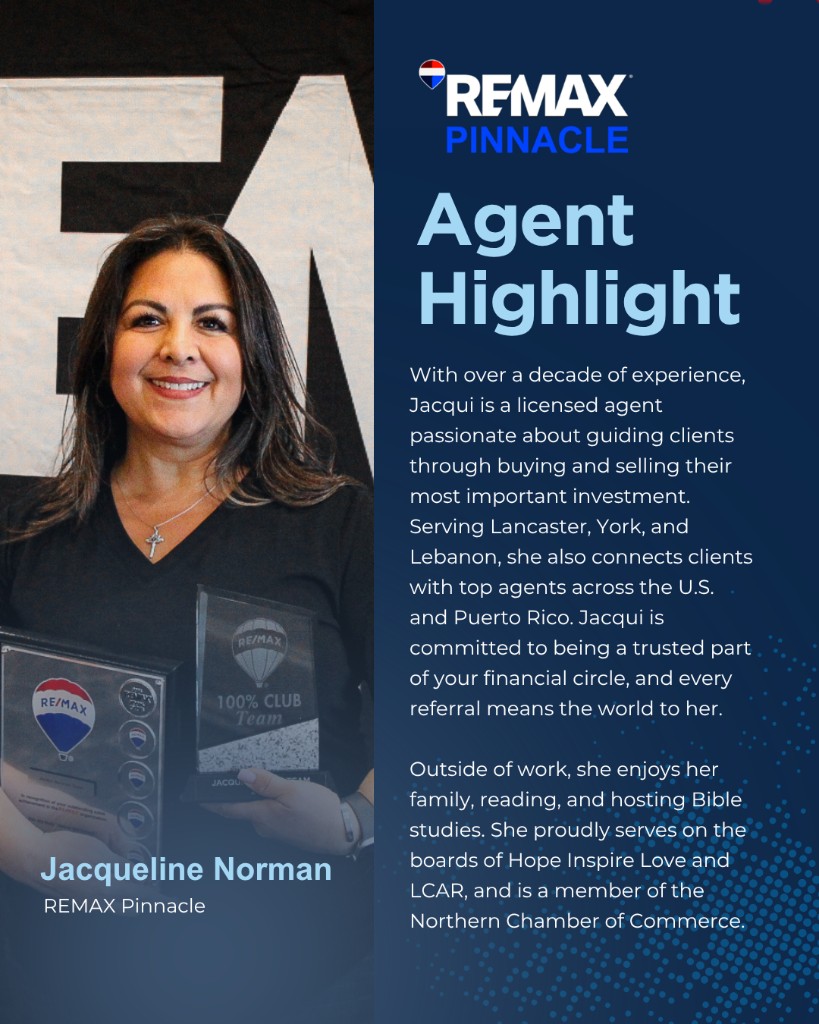 RE/MAX Pinnacle social post: Agent highlight — Jacqueline Norman